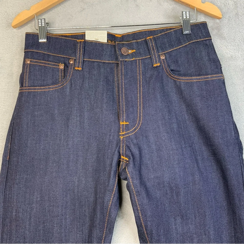 Nudie Thin Finn Dark Wash Denim Blue Jeans. Mens Size W30 x L34. (NWT) - Picture 3 of 11
